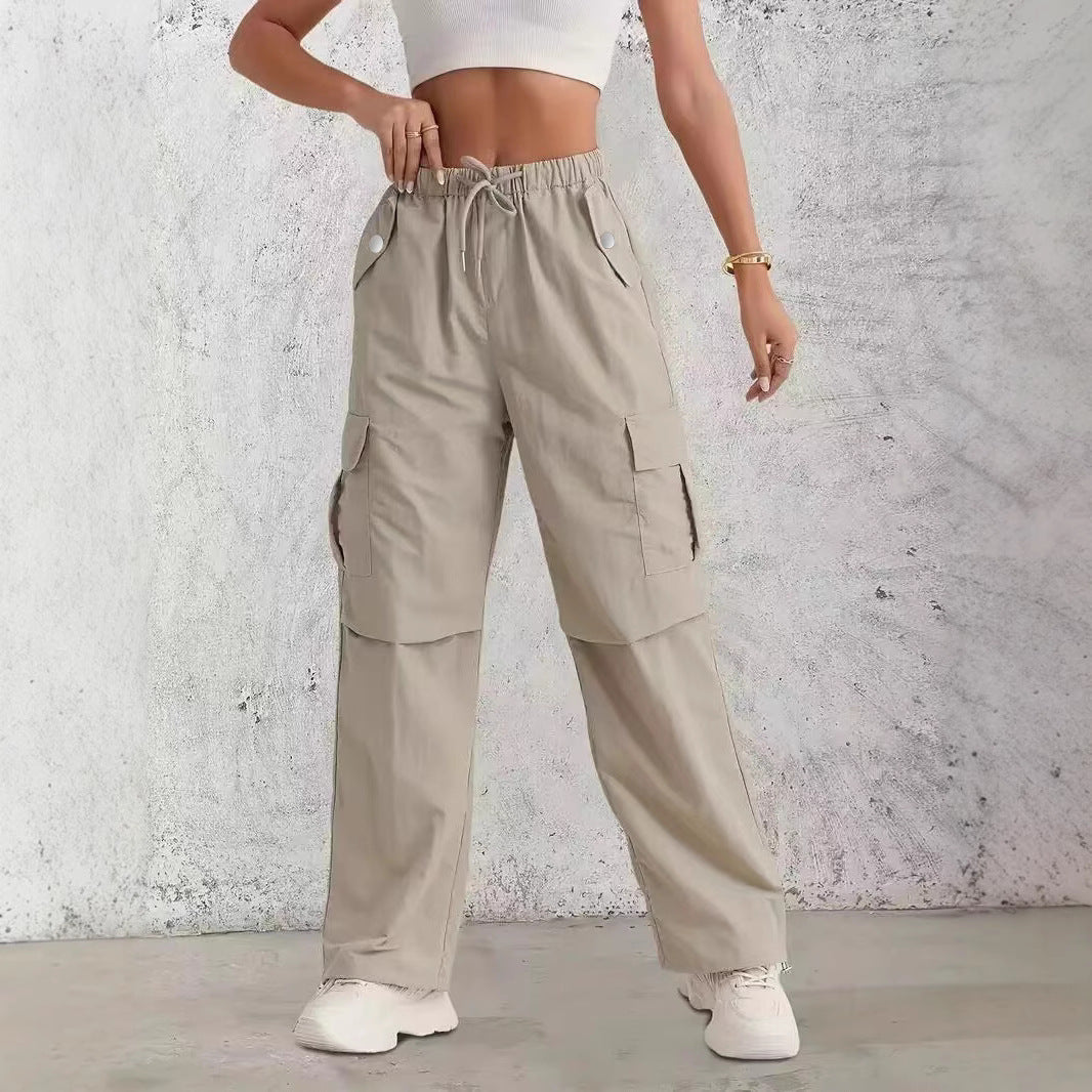 Damen Cargo-Hose mit seitlichen Taschen und elastischem Bund R&B