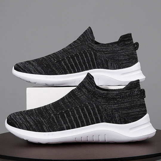 Damen Slip-On Sneakers mit elastischen Einsätzen und atmungsaktiver Stricktechnologie R&B