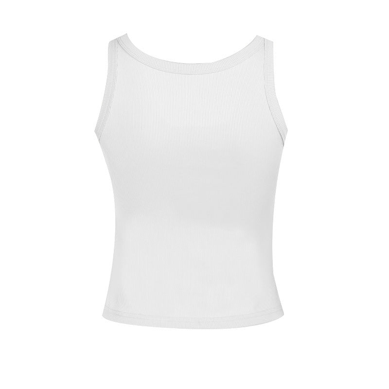 Damen ärmelloses Button-Up Top R&B