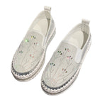 Damen Slip-On Sneakers mit funkelnden Applikationen und rutschfester Sohle R&B