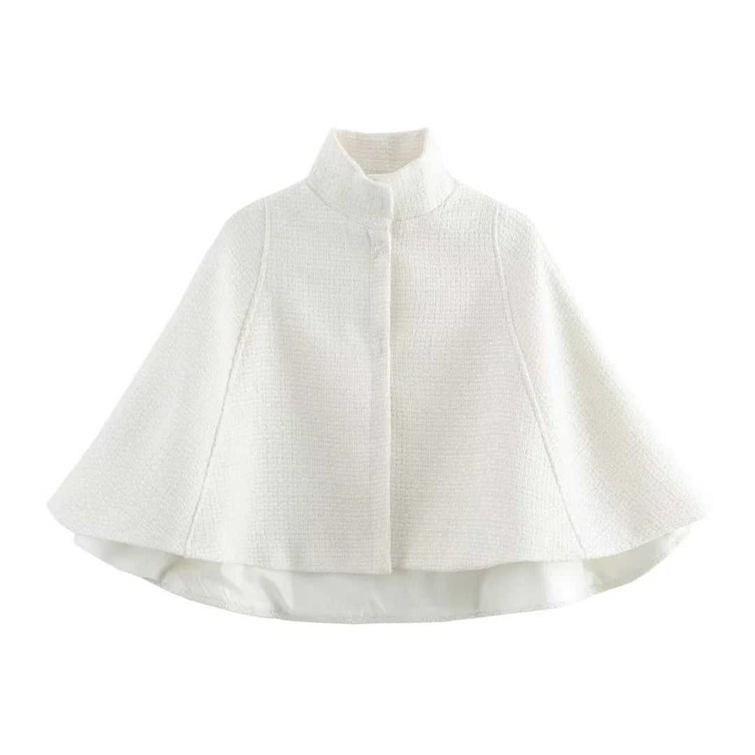 Damen elegante Umhangjacke aus strukturiertem Gewebe R&B