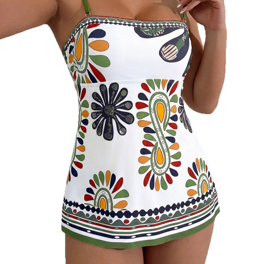 Damen Schwimmkleid mit farbenfrohem Muster R&B