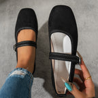 Damen edle Ballerinas mit klassischem Riemen R&B
