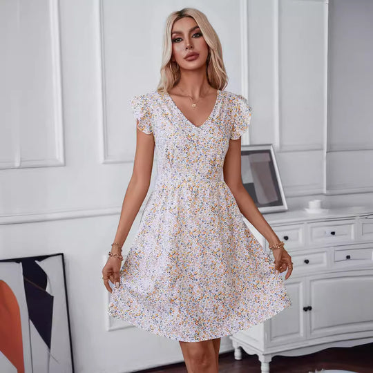 Damen verspielt fließendes Sommerkleid R&B