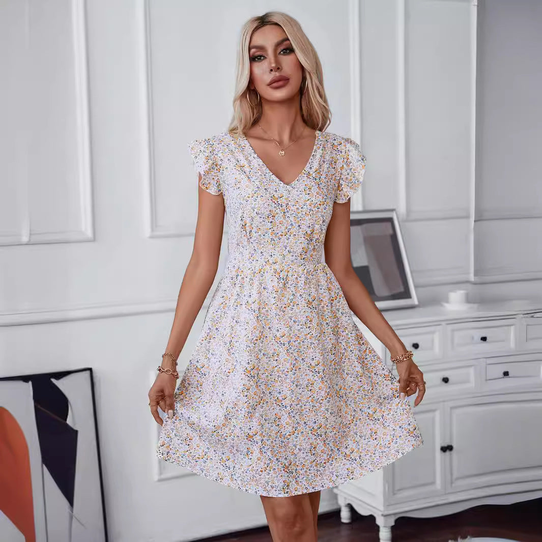 Damen verspielt fließendes Sommerkleid R&B