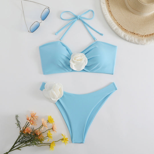 Damen Bikini-Set mit dekorativem Blumenmotiv R&B
