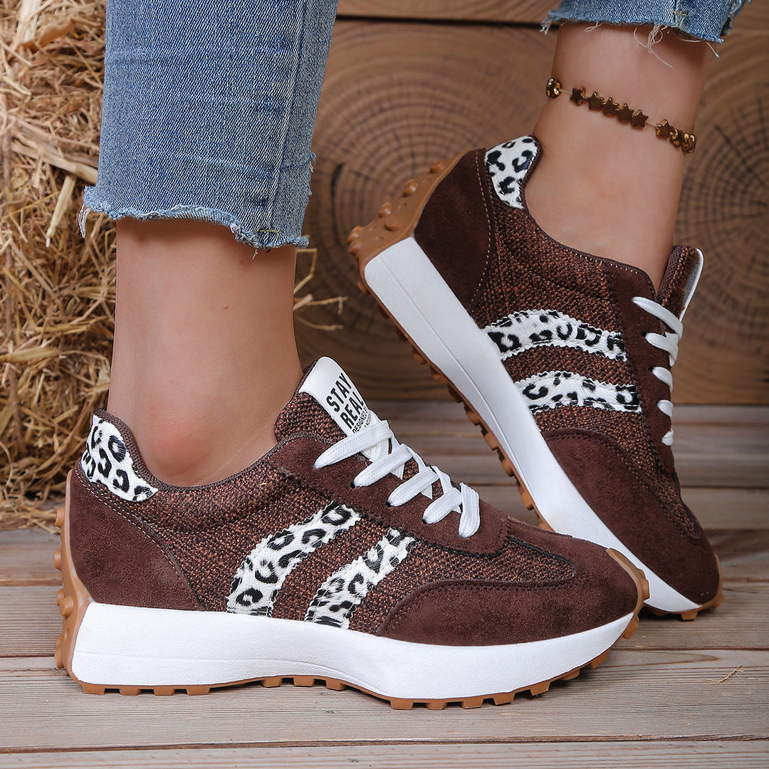 Damen sportliche Sneaker im Retro-Design mit atmungsaktiven Materialien R&B