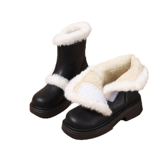 Damen Modische Stiefel mit warmem Futter und strapazierfähigem Profil R&B