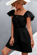 Damen Freizeitkleid mit voluminösen Ärmeln und elastischem Taillenzug R&B