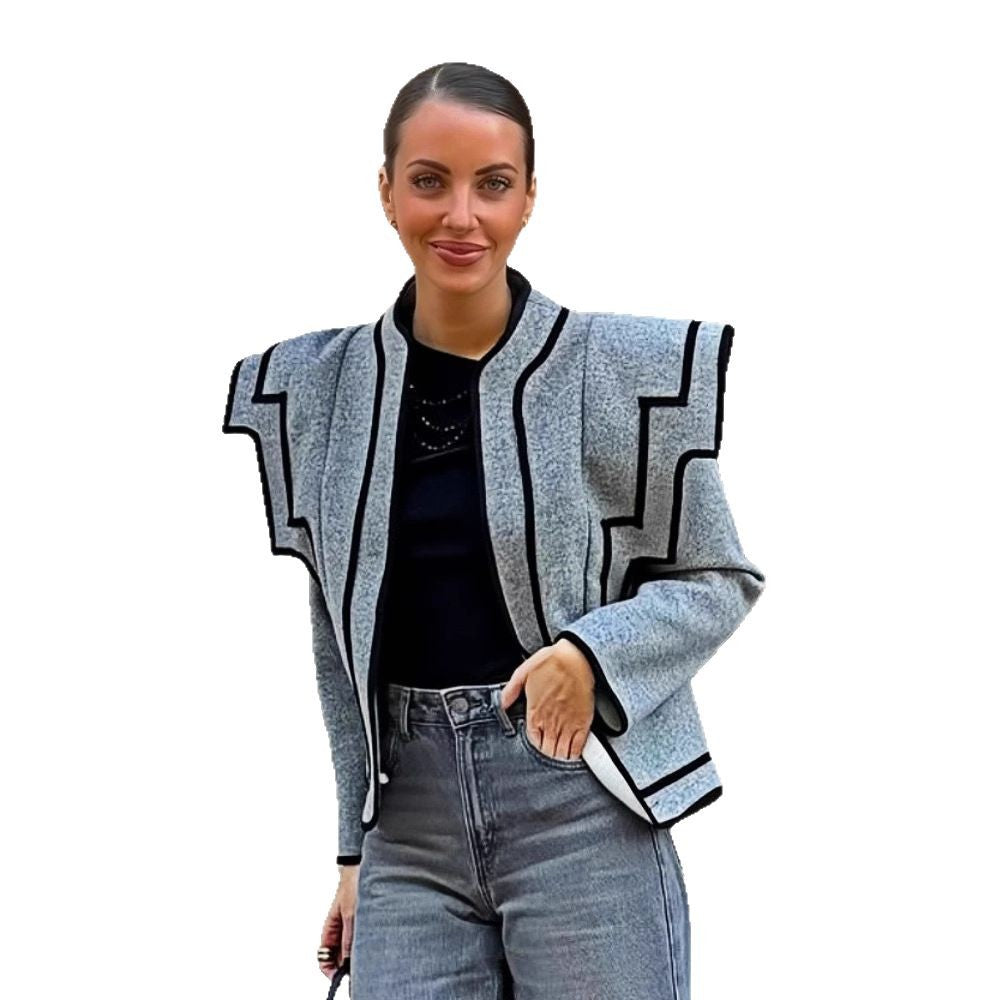 Damen Strukturierte Jacke mit sculpturalen Ärmeln R&B