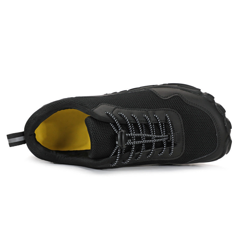 Herren nan leichter Schnellzug-Trekkingschuh mit Gummizehschutz, atmungsaktivem Meshoberteil und profiliertem Outdoor-Laufsohle R&B