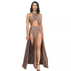 Damen atemberaubendes Wickelkleid mit raffiniertem Schnitt R&B