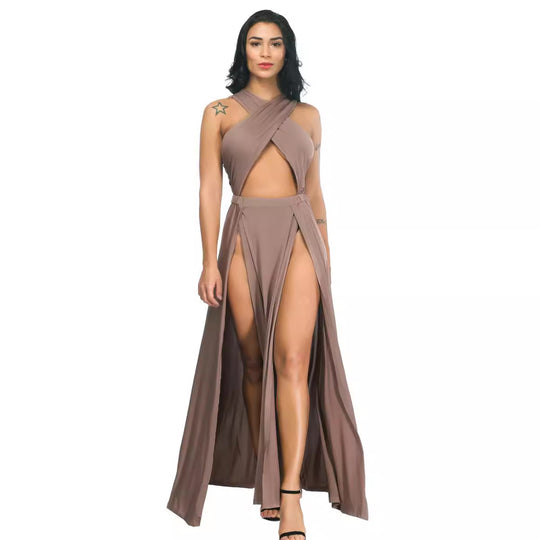 Damen atemberaubendes Wickelkleid mit raffiniertem Schnitt R&B