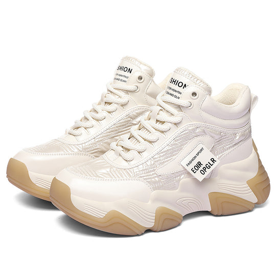 Damen Sportliche Fashion-Sneaker mit ergonomischer Dämpfung und glänzendem Obermaterial R&B