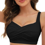 Damen Sportliches Top mit gekreuzter Vorderseite R&B