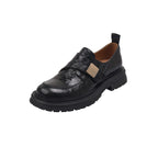 Damen modische Slip-On Schuhe mit dekorativem Schnallenverschluss