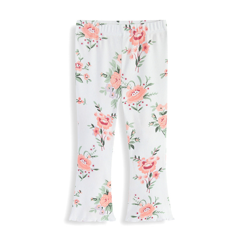 Mädchen Flared Leggings mit floralen Mustern R&B