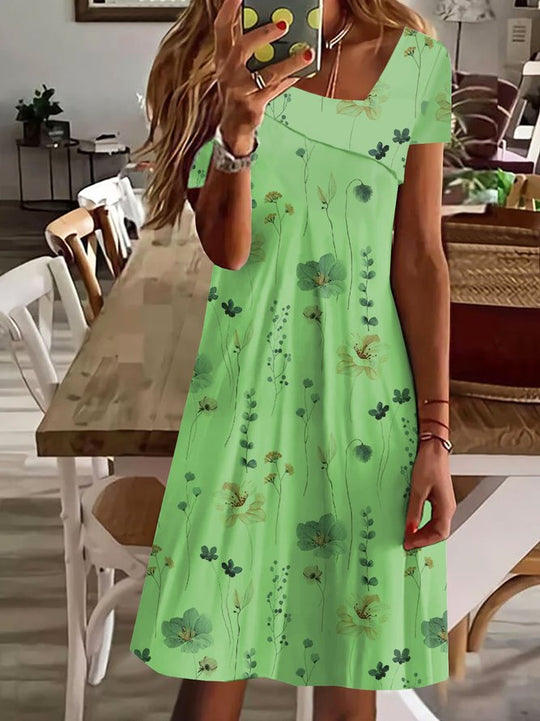 Damen Sommerkleid mit floralem Design und weitem Schnitt R&B