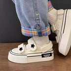 Damen Sneaker mit doppeltem Klettverschluss und verspielter Sternapplikation R&B