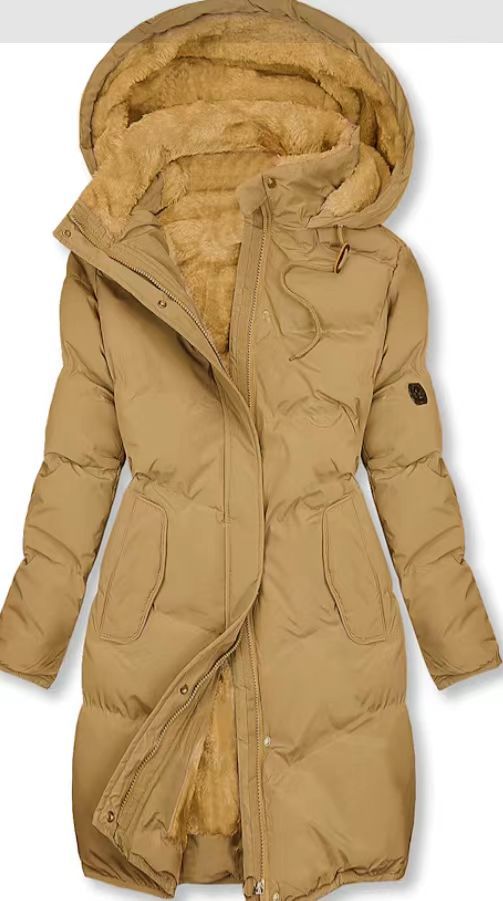 Damen gefütterter Winterparka mit abnehmbarer Kapuze und weichem Innenfutter R&B