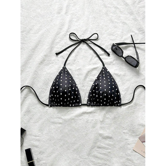 Damen Triangel-Bikini mit verspieltem Punkte-Design R&B