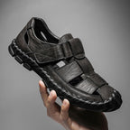 Herren Komfortable Leder-Sandalen mit atmungsaktivem Design und verstellbarem Riemensystem R&B
