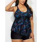 Damen Tankini mit verspieltem Rüschendesign und hohem Taillenslip R&B