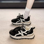 Damen Sportliche Chunky Sneakers mit rutschfester Sohle und atmungsaktiver Obermaterialstruktur R&B