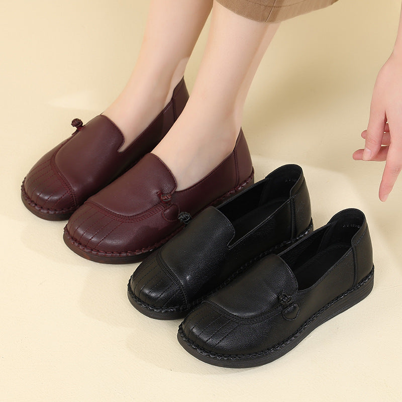 Damen Bequeme Mokassins mit elegantem Riemen und flexibler Sohle R&B