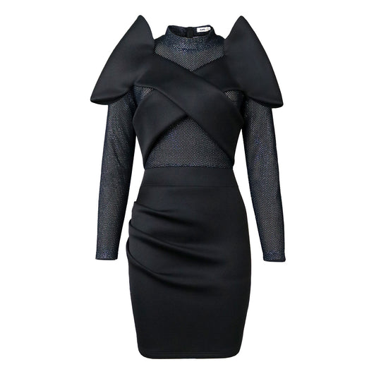 Damen Elegantes Cocktailkleid mit innovativem Rüschendesign R&B