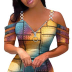 Damen Figurbetontes Kleid mit seitlichem Reißverschluss und modernen Trägerdetails R&B