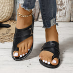 Damen Riemensandalen aus hochwertigem Leder mit verstellbarem Riemendesign R&B