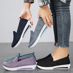 Damen Slip-On Sneakers mit atmungsaktivem Strickdesign und dämpfender Sohle R&B