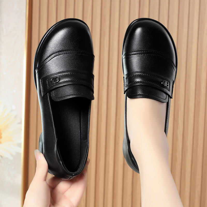 Damen Elegante und komfortable Mokassins mit modischem Riemen R&B