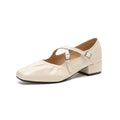 Damen Elegante Ballerinas mit verstellbarem Riemchen und komfortablem Blockabsatz