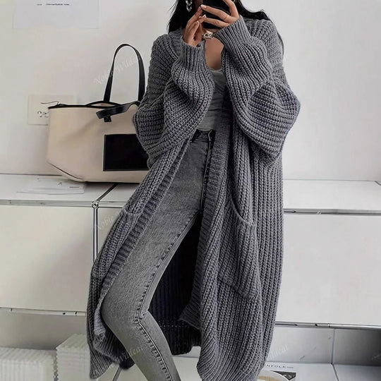 Damen Strickmantel im Oversized-Stil R&B