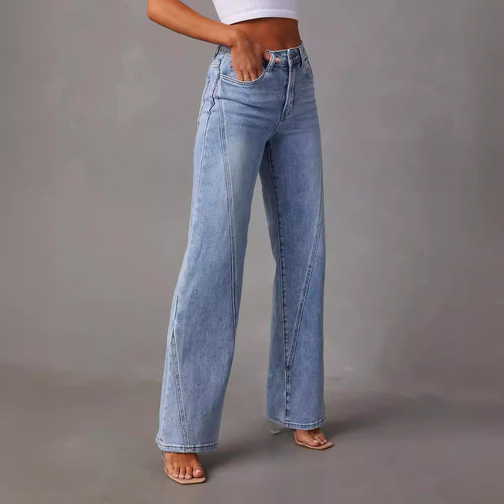 Damen Hochtaillierte Flared Jeans R&B