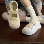 Damen Bequeme Plateau-Sneaker mit verstellbarem Klettverschluss R&B