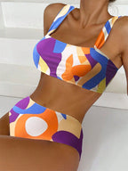 Damen Bikini-Set mit modischem Design und hohem Bund R&B