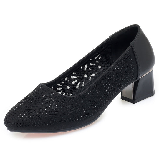 Damen Dekorative Pumps mit funkelnden Strassapplikationen und elegantem Design R&B