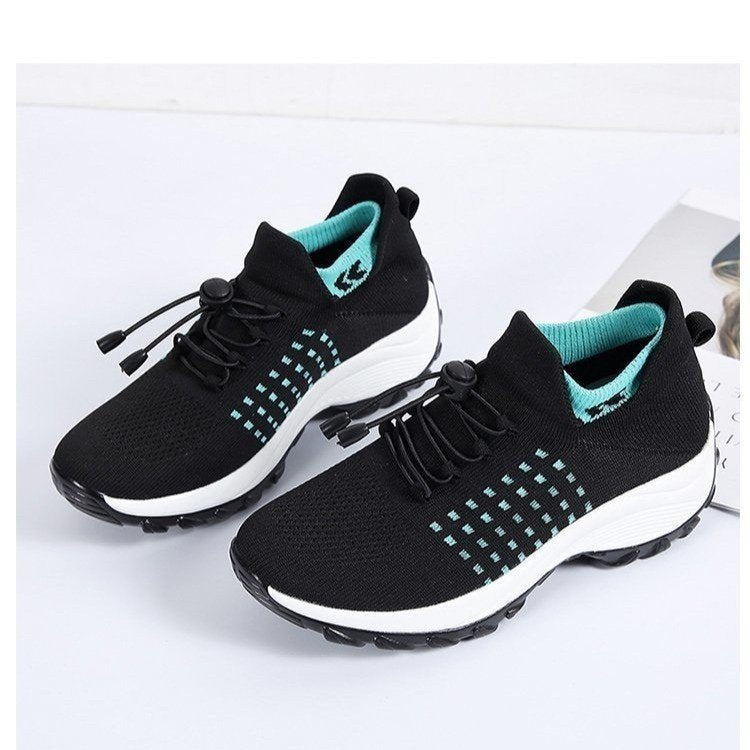 Damen leichte und atmungsaktive Sportschuhe mit elastischem Schnürsystem R&B