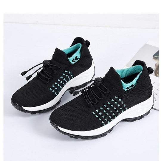 Damen leichte und atmungsaktive Sportschuhe mit elastischem Schnürsystem R&B