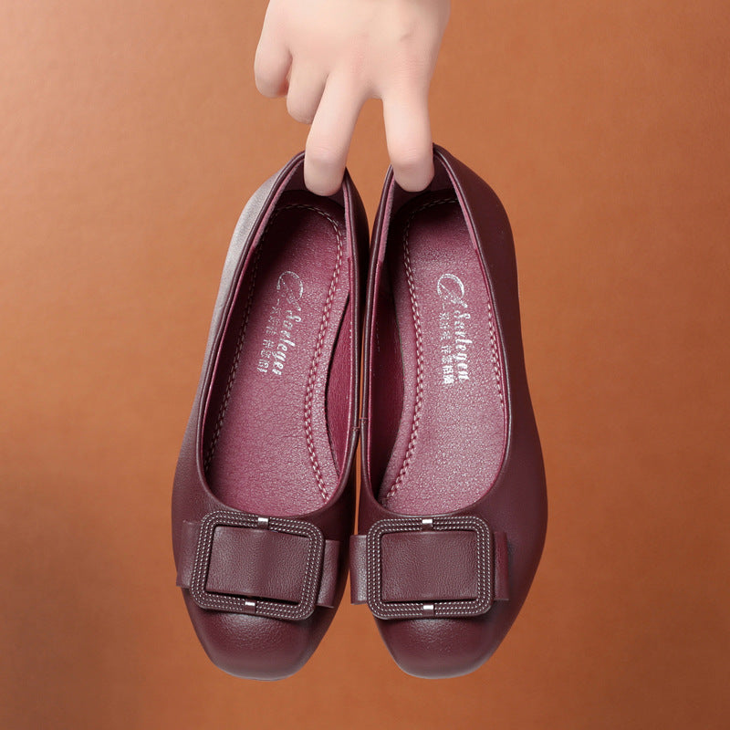 Damen Komfortable und elegante Ballerinas mit modischem Schnallen-Detail R&B