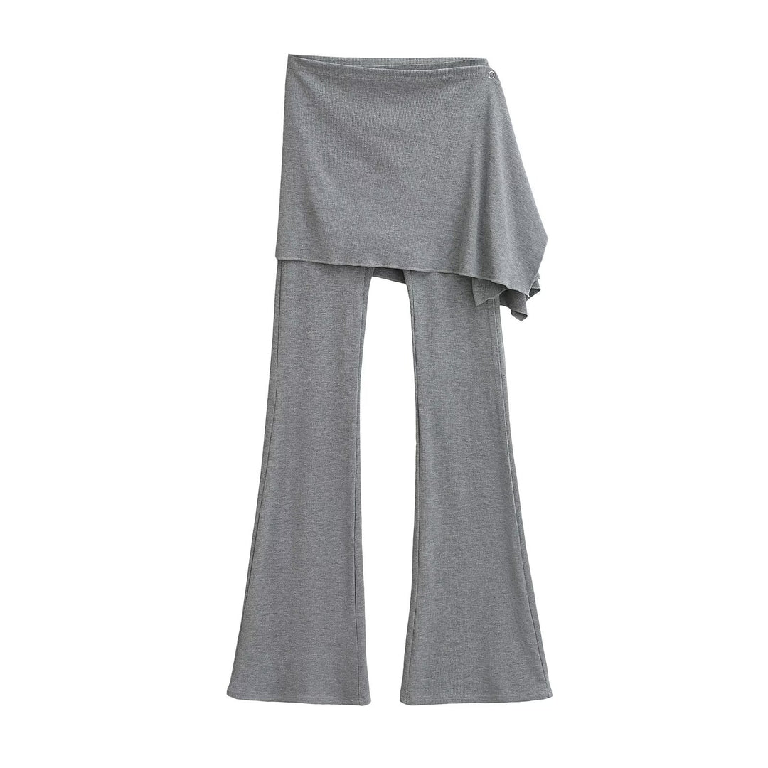 Damen Flared Pants mit asymmetrischem Überwurf R&B