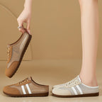 Damen nan atmungsaktive Slip-On Mule-Sneaker mit Mesh-Oberteil und Velourslederbesatz R&B