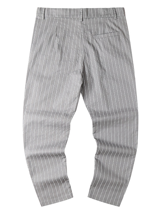 Herren elegante Slim-Fit Jeans im modernen Streifenmuster R&B
