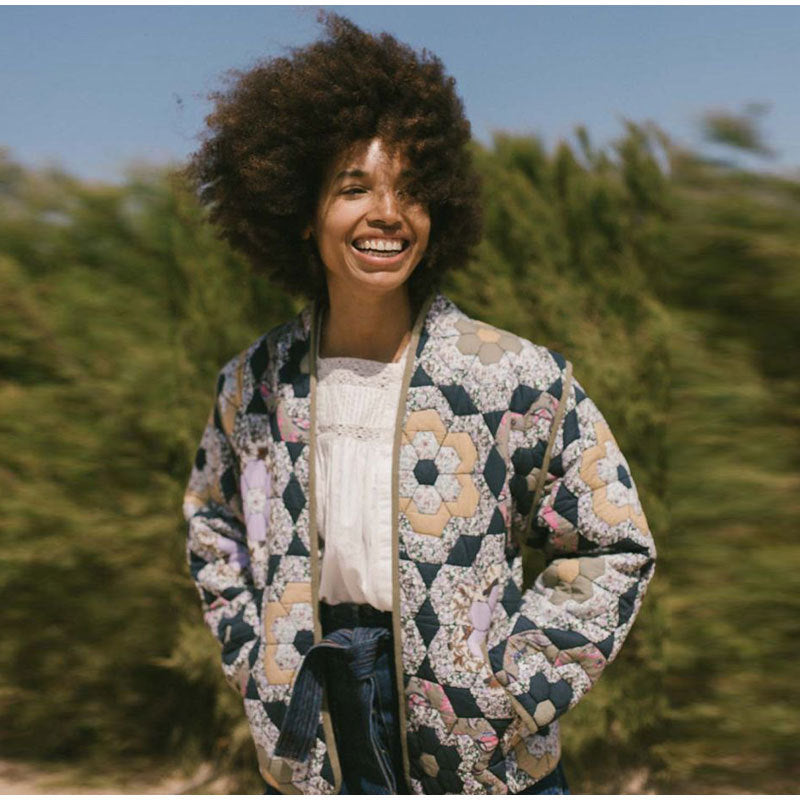 Damen Patchwork-Weste R&B