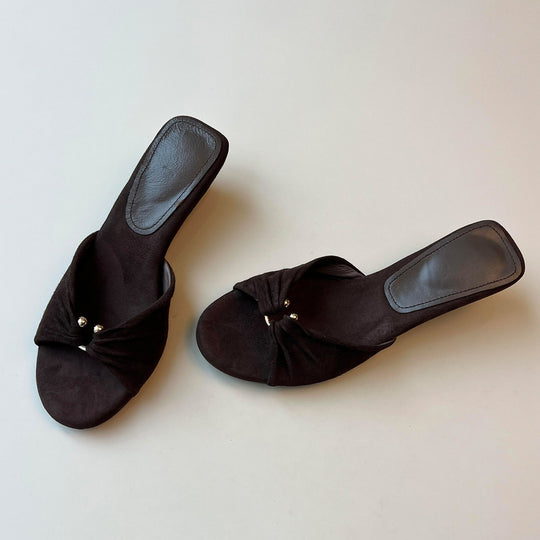 Damen Pantoletten mit elegantem Knoten-Design und komfortabler Fußbettgestaltung R&B
