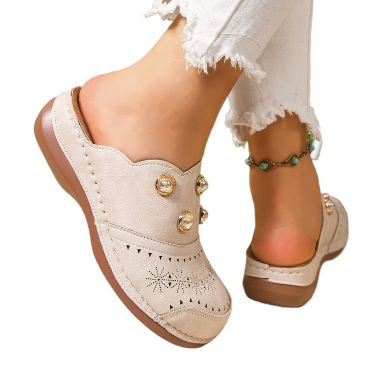 Damen modische und bequeme Clogs mit Blumendesign R&B