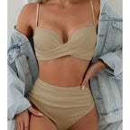 Damen Hochgeschnittener Bikini mit elegantem Bustier